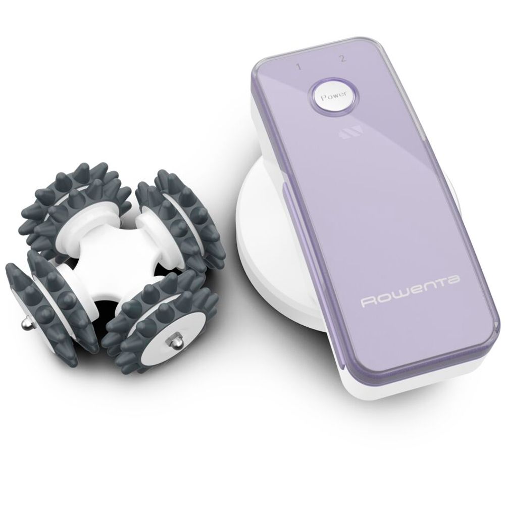 Aparat de masaj Rowenta Body Sculpt LY4000, oprire automata, autonomie 20 minute, husa pentru depozitare, 2 trepte rotatie, alb & violet