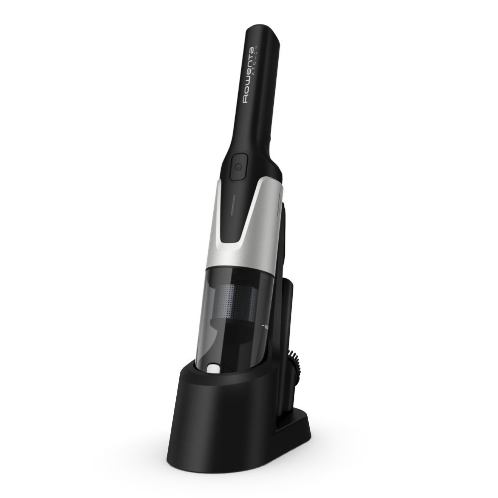 Aspirator de mână Rowenta X-Touch AC9736WO, autonomie 10 min, 2 accesorii, recipient 200ml, gri&alb