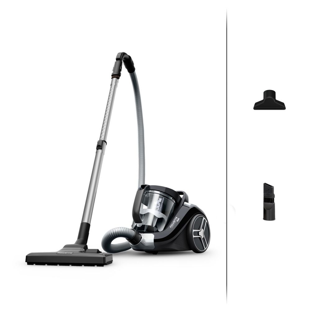Aspirator fara sac Compact Power XXL RO4B25EA, 900 W, recipient pentru praf 2.5 L, 3 niveluri de filtrare, negru