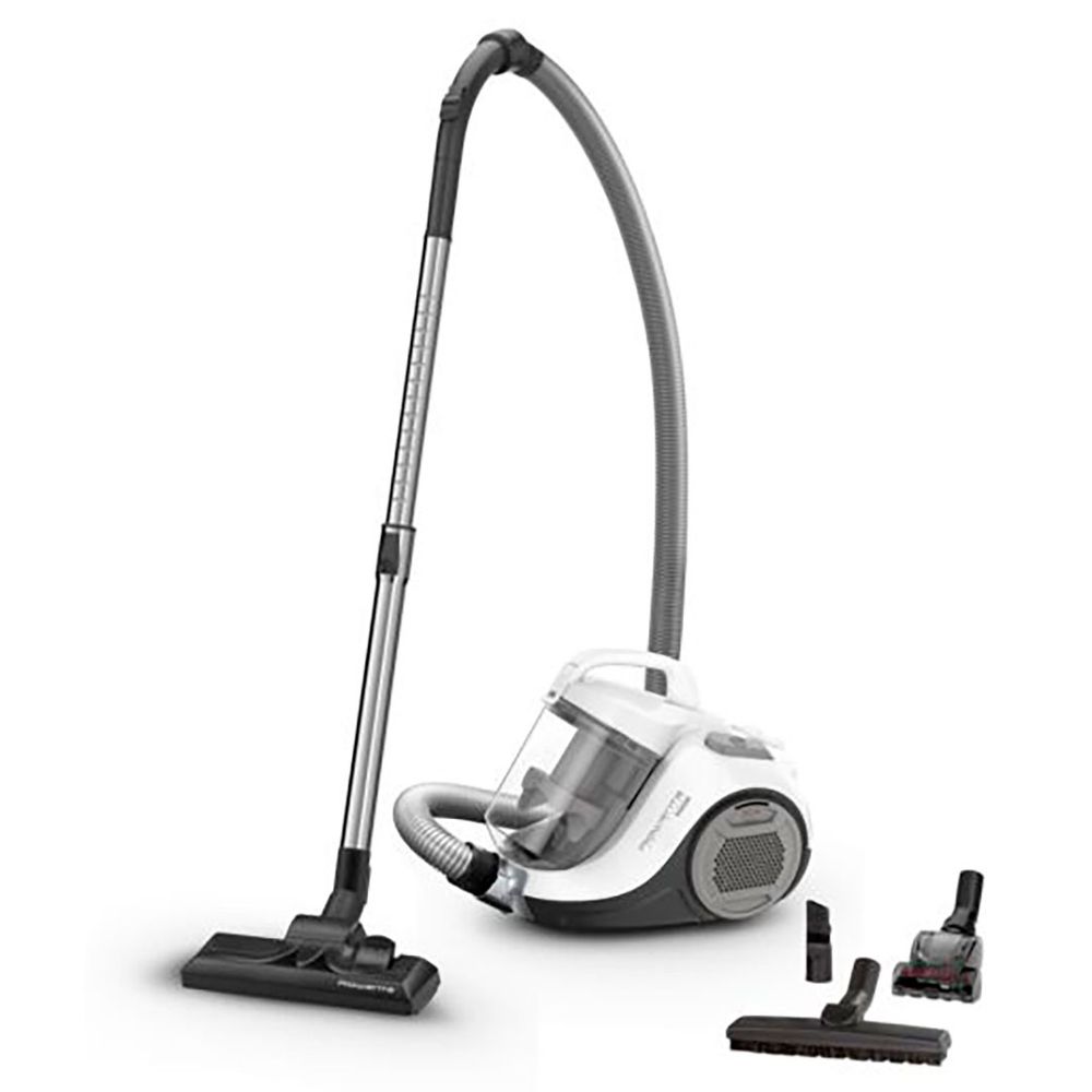 Aspirator fără sac Rowenta Swift Power Cyclonic RO2957EA, 750W , Tehnologie ciclonica, cablu 7.6m, motor Effitech, Animal Care, alb/negru