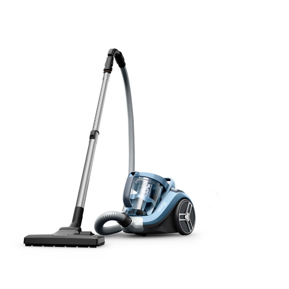Aspirator fara sac Rowenta Compact Power XXL RO4B11EA, 900 W, recipient pentru praf 2.5 L, filtrare 99.98%, compact, bleu