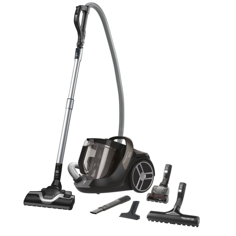 Aspirator fara sac Rowenta Silence Force Cyclonic 5***** RO7260EA, 550W, recipient praf 2.5L, cap aspirare cu 2 pozitii, filtrare pana la 99.98%, perie mini Turbo, duza tapiterie, perie parchet