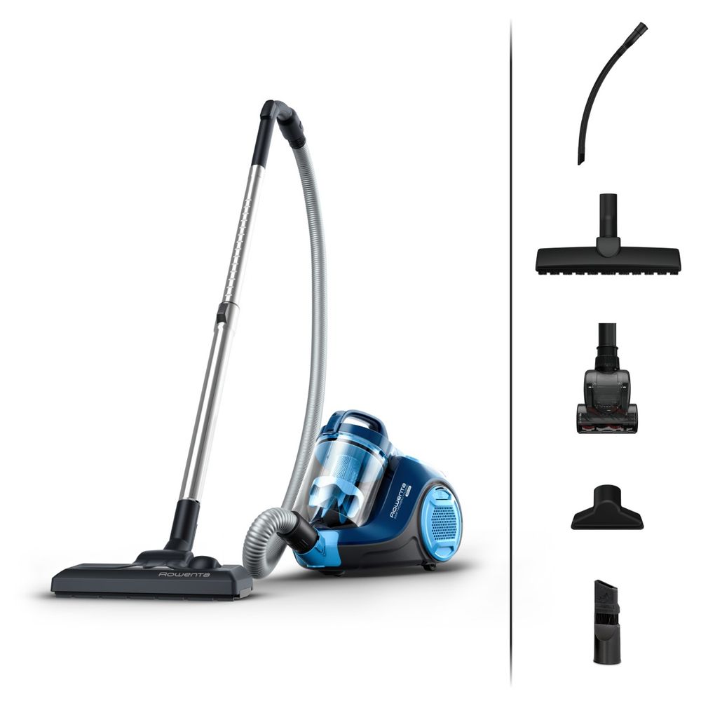 Aspirator fara sac ROWENTA Swift Power Cyclonic RO2981EA, 750W, tehnologie ciclonica avansata, raza de acoperire 7.55m, sistem de filtrare eficient, albastru