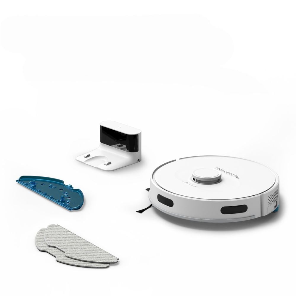 Aspirator robot X-Plorer S75 Animal & Allergy RR8567WH, sistem Smart Aqua Power, putere aspirare 2700 Pa, autonomie 120 min, Alb