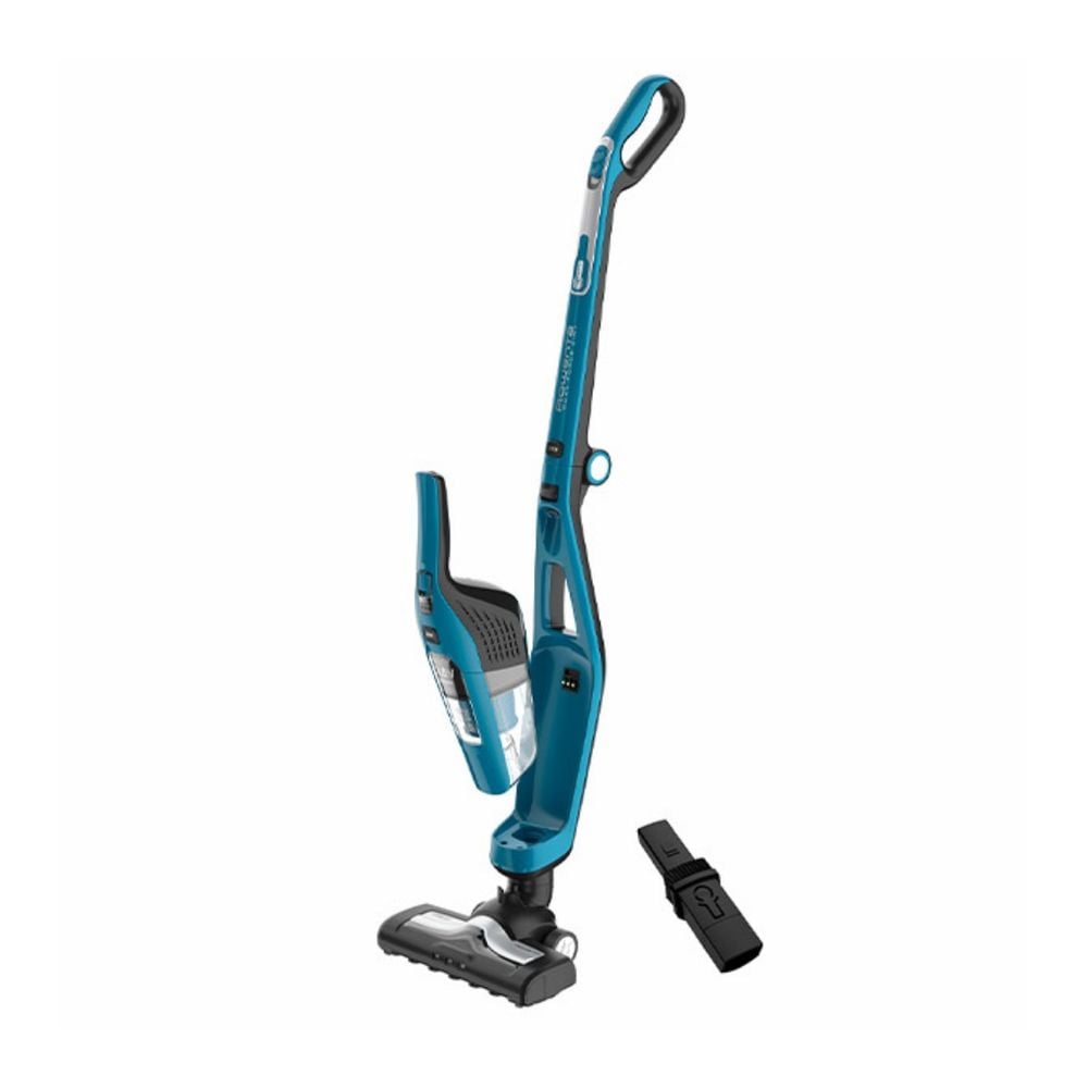 Aspirator vertical 2 în 1 Dual Force Cyclonic Rowenta RH6751WO, 2 viteze, autonomie max 75 min, Recipient 0.6 L, albastru/negru