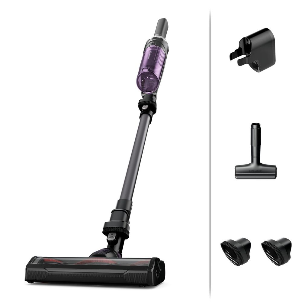 Aspirator vertical fără fir Rowenta X-Nano RH1128WO, Tehnologie 2 în 1, mod de aspirator de mână, autonomie max 40 min, negru
