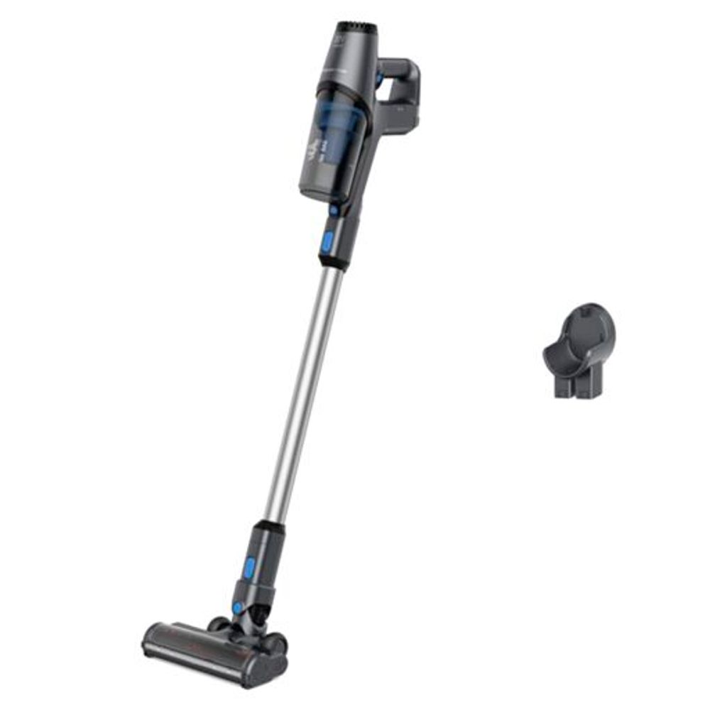 Aspirator vertical fara fir Rowenta X-Pert 360 RH6921WO, autonomie 45 minute, 2 in1,  iluminare LED, recipient praf 0.5 L, albastru & gri