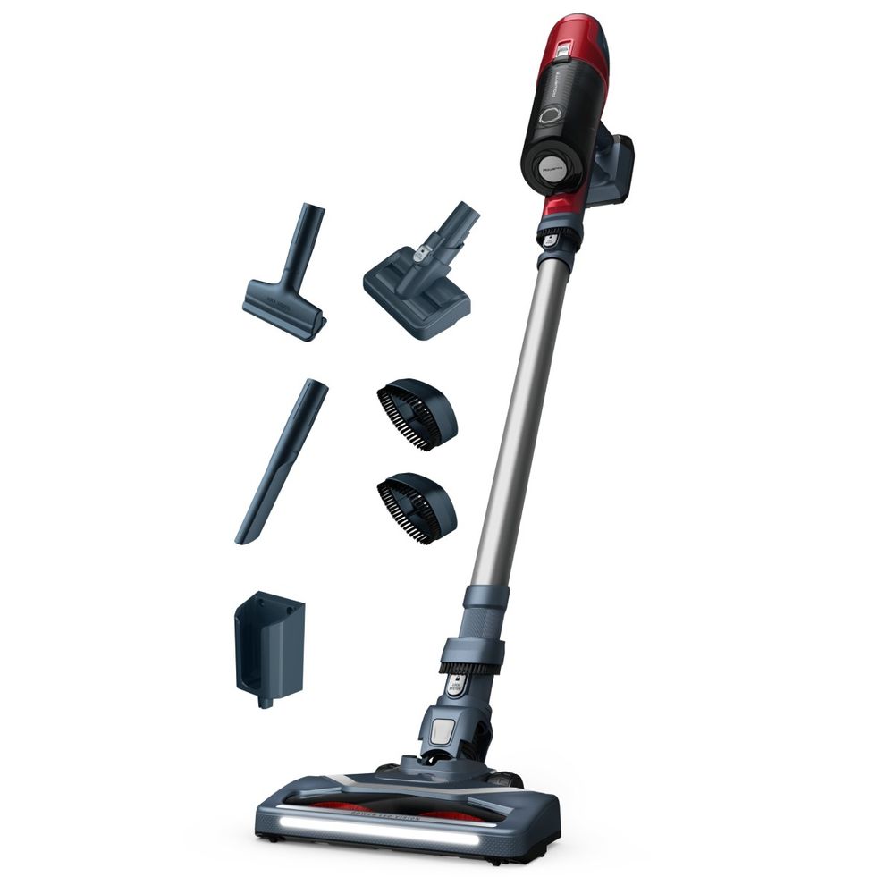 Aspirator vertical Rowenta X-PERT 6.60 RH6877WO, 2 in 1, autonomie 45 minute, mod Eco, functie Boost, rosu & gri