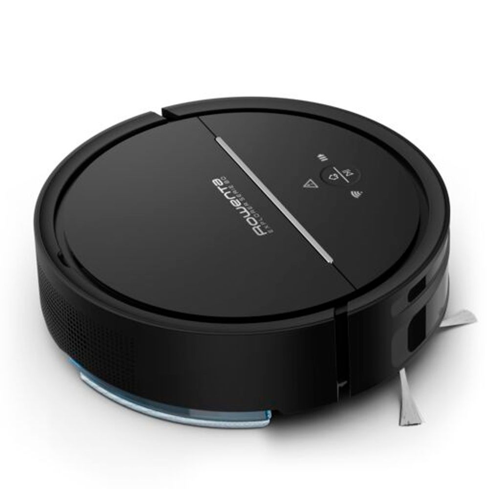 Aspirator robot ROWENTA X-Plorer Animal Serie 80 RR7755WH, 33W, recipient 0.7l, compatibil cu smartphone-ul, perie Animal Turbo, functie mapare, programabil, Sistem Aqua Force,  Negru