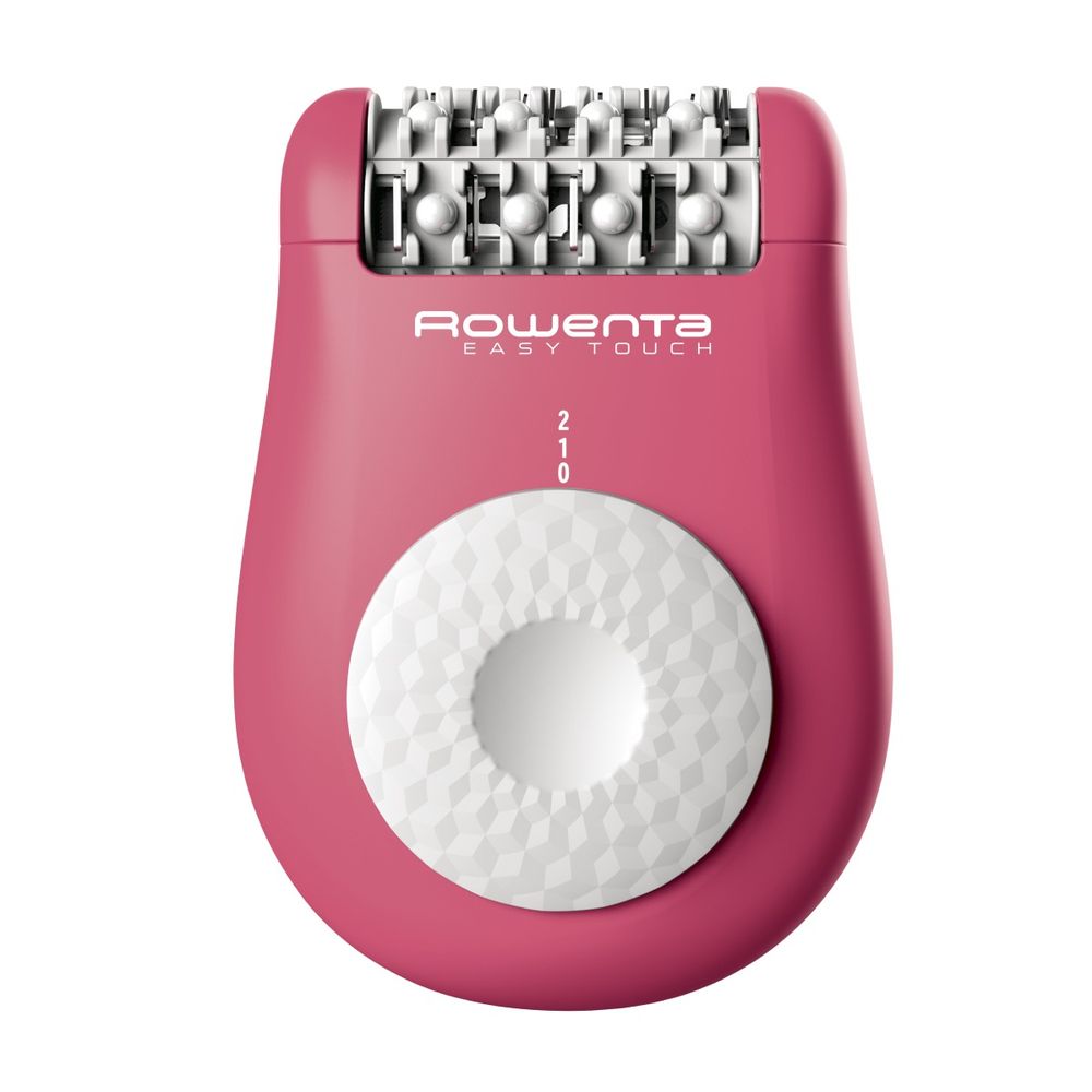 Epilator Rowenta Easy Touch EP1110F1, 24 pensete, compact, usor de utilizat, sistem de masaj cu bile, roz neon