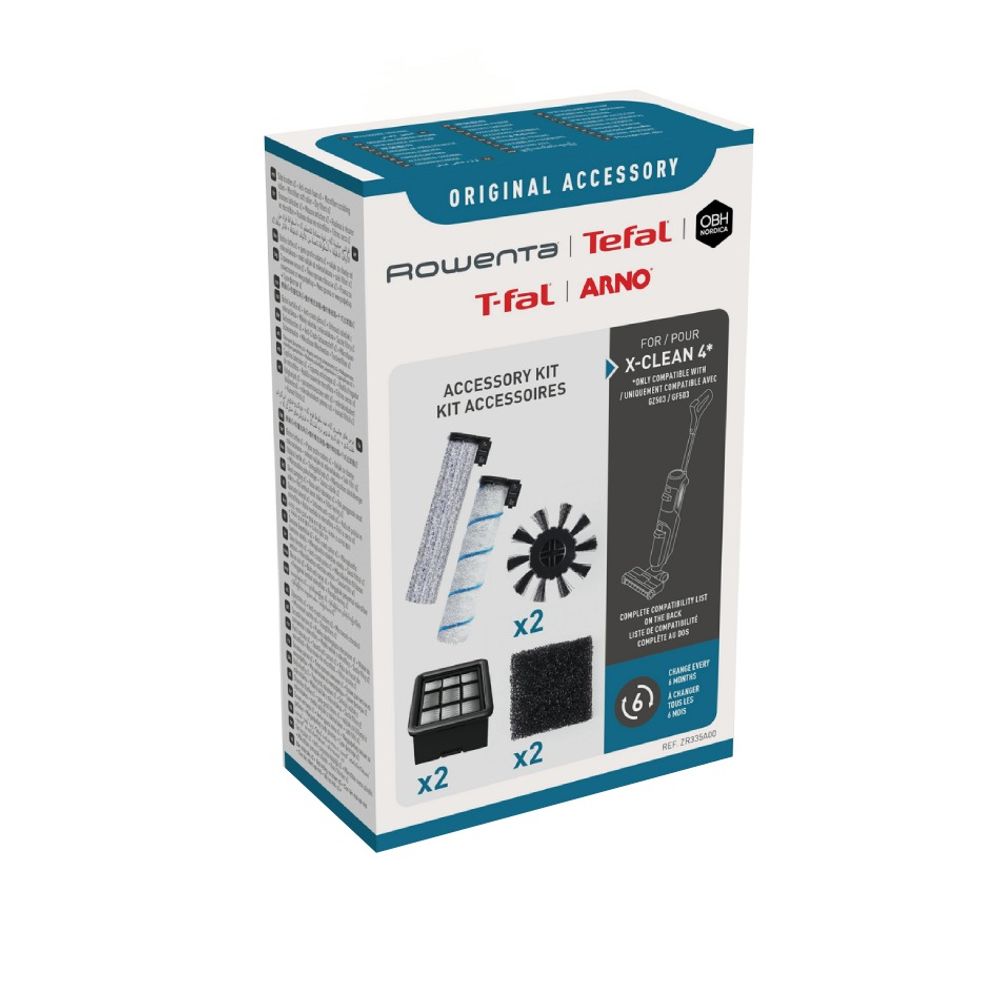 Kit accesorii Rowenta ZR335A00 cu role si filtre, compatibil cu aspiratorul vertical cu spalare X-Clean 4, seriile GZ503xx