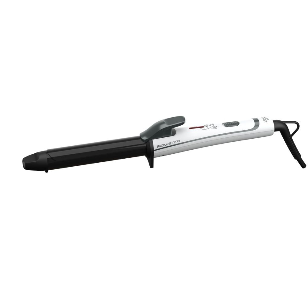 Ondulator de par Rowenta Pure Collection CF3228F0, diametru 25 mm, invelis Ceramic Tourmaline, 200°C, cablu rotativ 360°, alb & gri