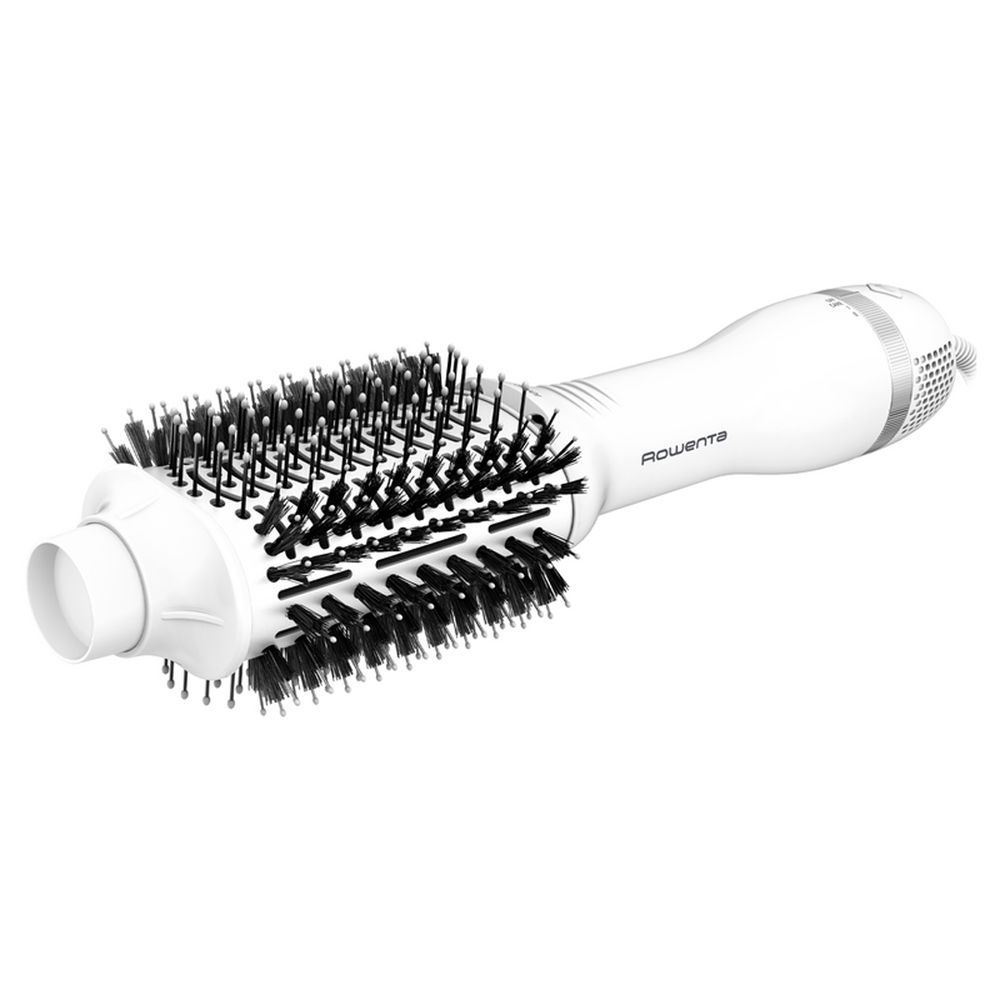 Peria cu aer cald Rowenta Volumizer CF6130F0, tehnologie 3D volume booster, perie ovala XL, 3 setări de temperatură si viteză, alb&argintiu
