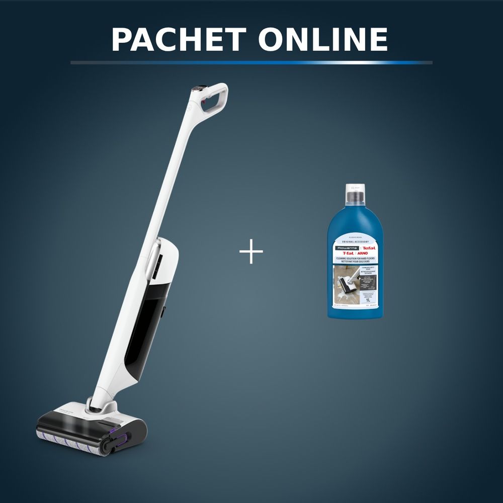 Pachet PROMO Aspirator cu spalare Rowenta X-Clean 12 GZ7267E0 & Detergent pentru aspirator cu spalare Rowenta ZR340LV1