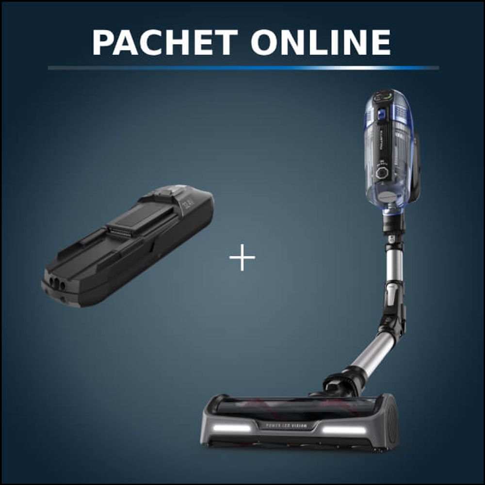 Pachet PROMO Aspirator vertical fara fir Rowenta X-Force Flex 14.6 Aqu