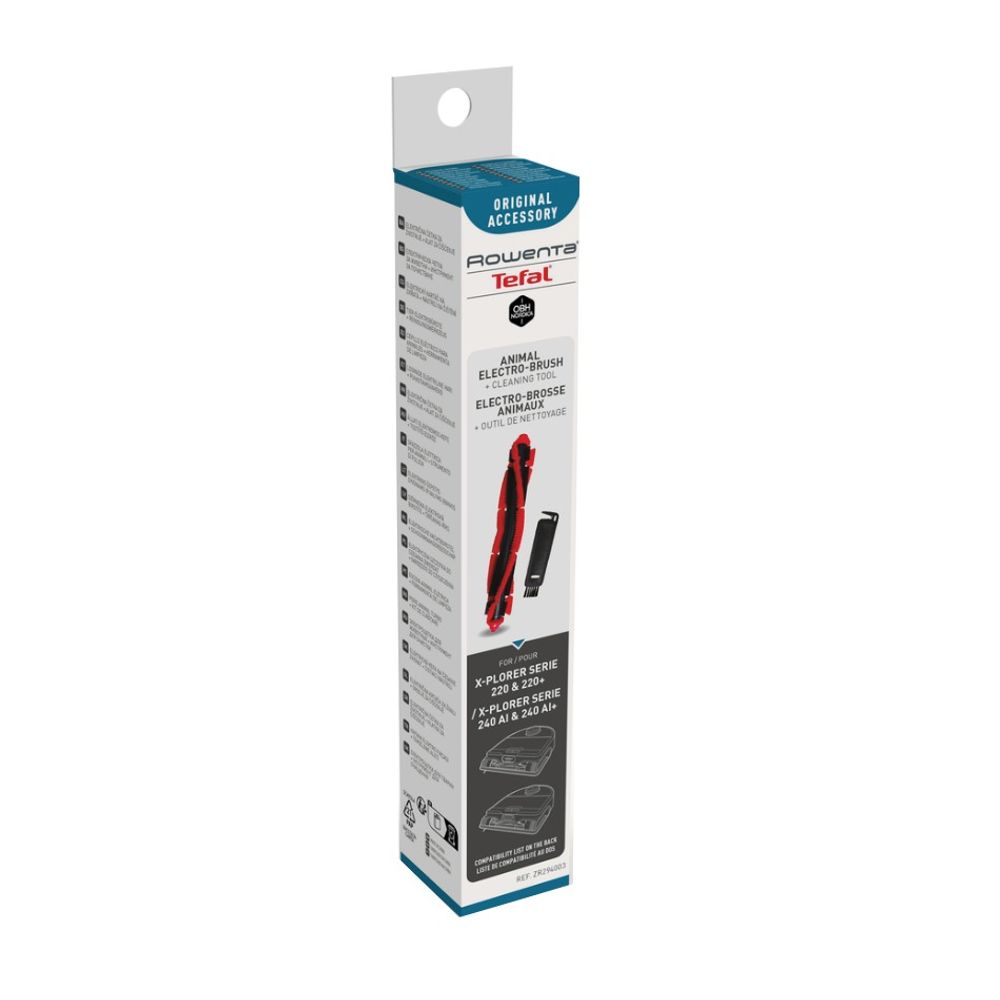Kit Rowenta ZR294003 cu perie centrala si periuta de curatat, compatibil cu aspiratoarele robot Rowenta X-Plorer 220, 220+, 240 AI, 240 AI+, seriile RR94xx, RR96xx