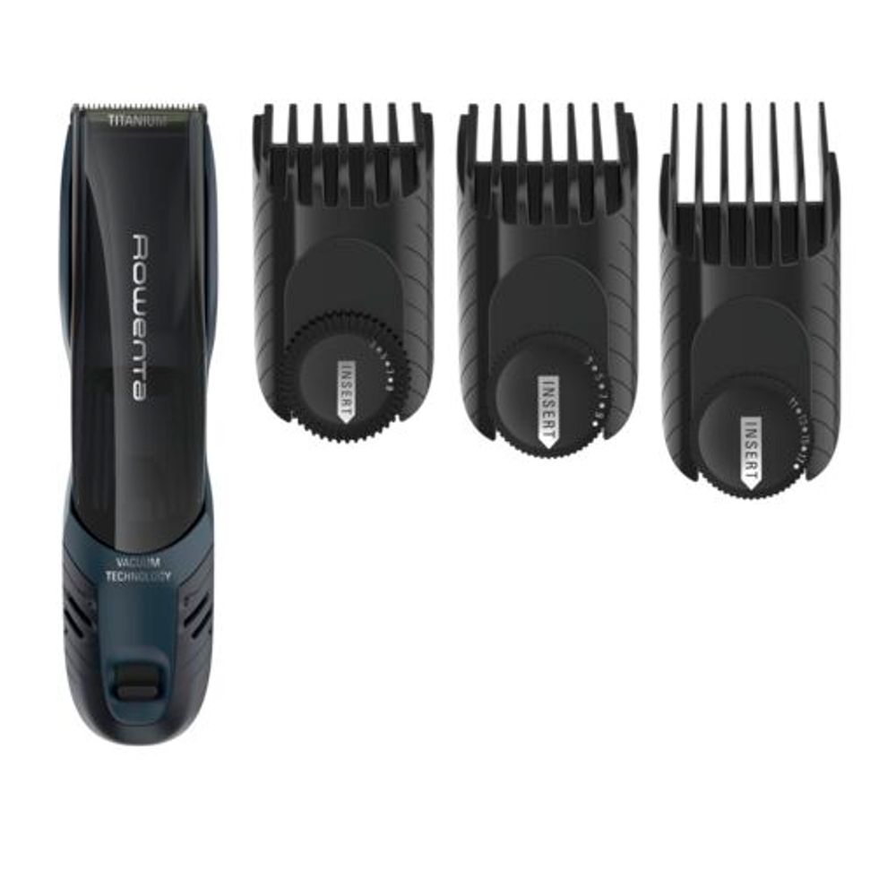 Aparat de tuns AirForce Ultimate TN9320F0, sistem vacuum, lame inox, tehnologie Ultra Sharp, pieptene ajustabil, precizie 1mm, albastru/negru