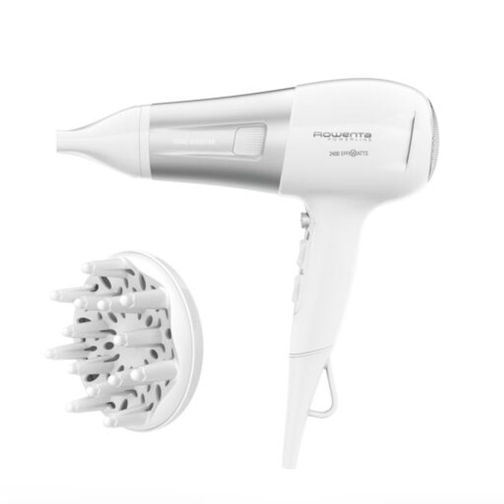 Uscător de par ROWENTA PowerLine CV5930F0, 2400W, 3 trepte de temperatura, 2 trepte de viteză, jet de aer rece, alb