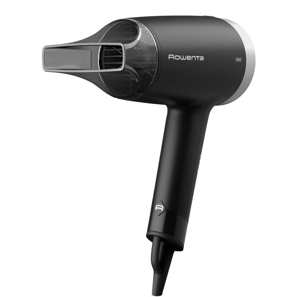 Uscator de par Rowenta Express Style CV1810F0, 1600 W, 2 trepte de temperatura si viteza, tehnologie Effiwatts, functie ionica, functie aer rece, negru & argintiu