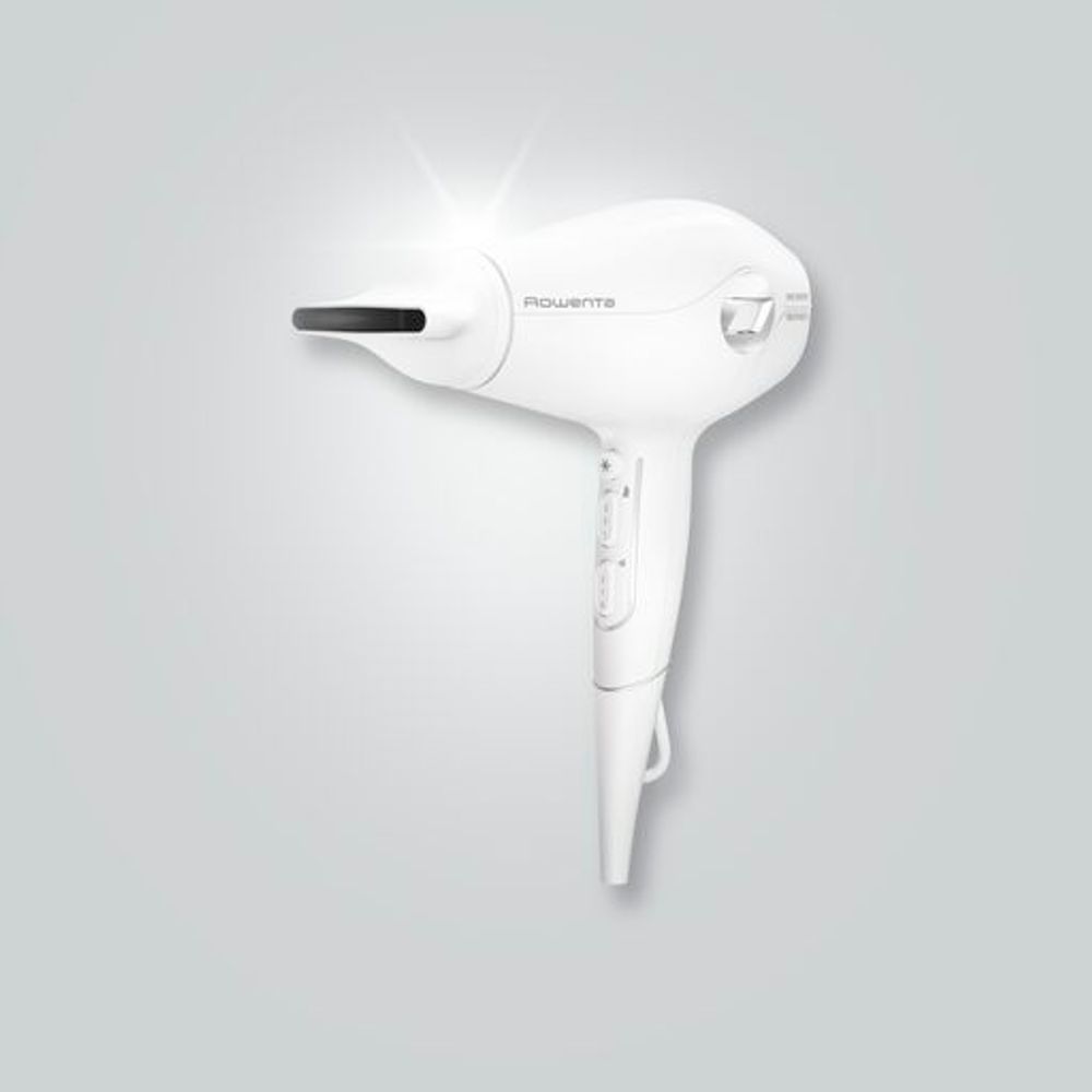 Uscator de par ROWENTA Volumizer CV6130F0, 1800W, 3D Volume Booster, jet de aer rece, generator de ioni, Alb/argintiu
