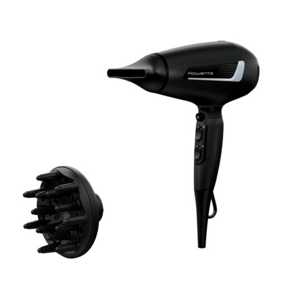 Uscator de par Rowenta PRO EXPERT CV8820F0, 2100 W, invelis Tourmaline, concentrator 6 mm, jet aer rece, 3 trepte temperatura, negru