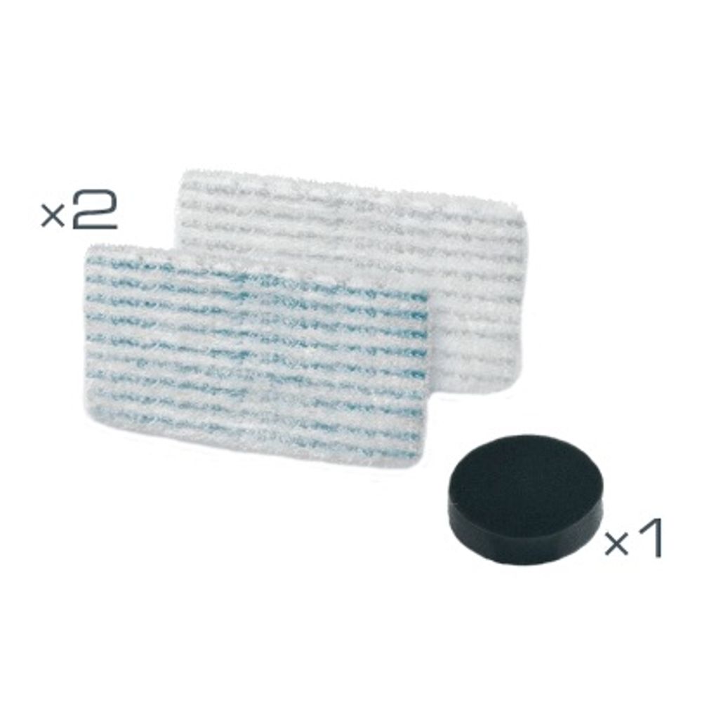 Kit Rowenta ZR005804 cu 2 mopuri si filtru de spuma, compatibil cu gama de aspiratoare cu abur Rowenta Clean & Steam, seriile RY85xx, RY75xx si RY77xx