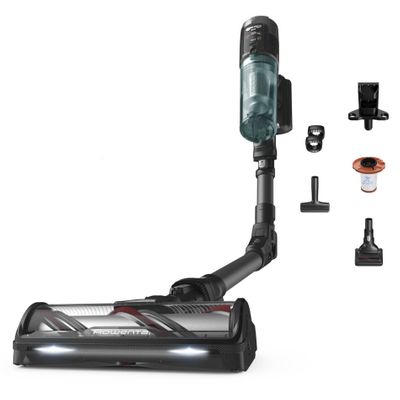 Aspirator vertical Rowenta X-Force Flex 12.60 NEO RH9L42WO, 380W, autonomie 60 min, perie cu LED, panou de control, recipient praf 0.65L, perie Animal Turbo, perie textile, verde & negru