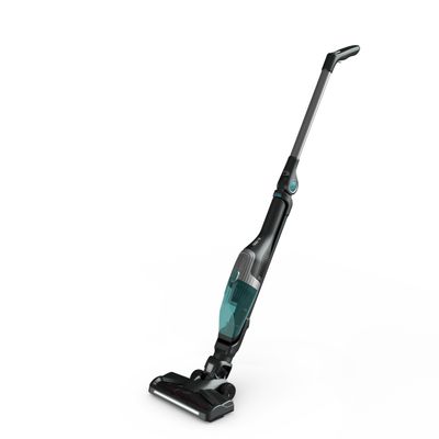 Aspirator vertical Rowenta X-Trem Compact 2 in 1 RH1239WO, 145W, autonomie 40 minute, filtrare 99%, Tehnologie Flex, recipient praf 0.4 L, verde & gri