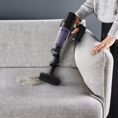 Aspirator vertical Rowenta X-Pert 7.60 RH6A31WO, 140 W, autonomie pana la 45 minute, perie cu iluminare LED, statie de incarcare cu suport accesorii, violet & negru