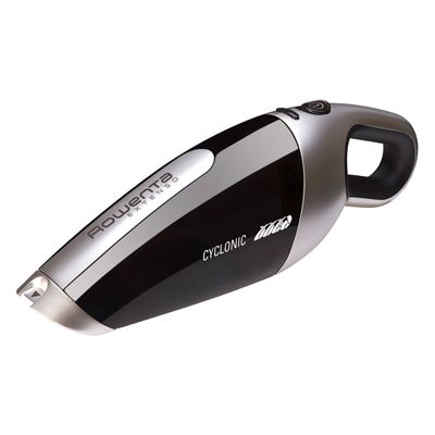Aspirator de mână fără cablu Rowenta Extenso Dry AC476901, 7.2 V, autonomie 16 min, Sistem ciclonic, aspirare uscată, negru/Argintiu