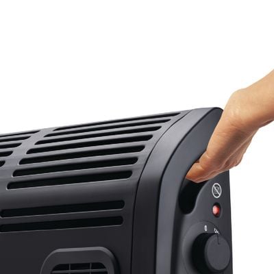 Convector Rowenta Vectissimo CO3035F1, reglabil, termostat mecanic, functie turbo, Negru