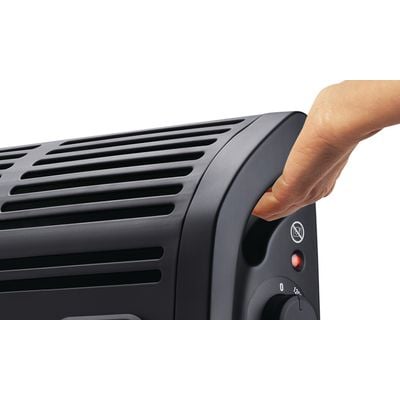 Convector Rowenta Vectissimo CO3035F1, reglabil, termostat mecanic, functie turbo, Negru