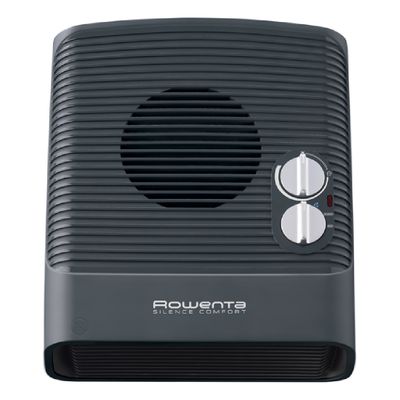 Aeroterma Rowenta SO5115, 2400 W, 2 trepte de putere, Functie Silence, Treapta de aer rece, Termostat mecanic, Negru