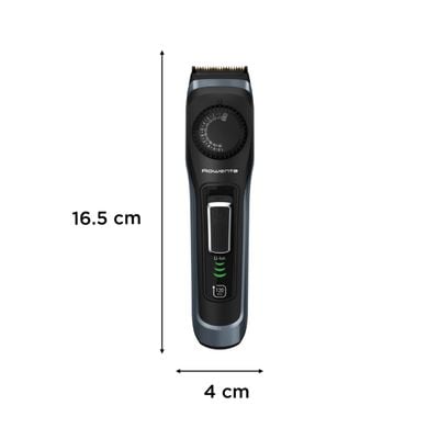 Aparat de tuns barba Rowenta Virtuo TN3804E0, autonomie 180 minute, lame cu invelis de titan, lame din inox, 6500 rpm, negru & albastru