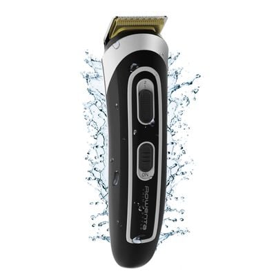 Aparat de tuns multifunctional Rowenta Selectium 13 in 1 TN9140F4, 6 piepteni ficsi, 2 piepteni ajustabili, trimmer nas & urechi, tehnologie Wet & Dry, lame din inox, autonomie 120 minute, indicator led baterie, negru/argintiu