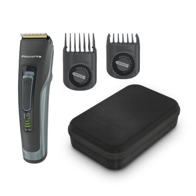 Aparat de tuns parul si barba Rowenta Advancer TN5224E0, autonomie 120 min, 2 piepteni reglabili, pana la 29 de lungimi, 0.5 - 30 mm, setare precizie 1 mm, indicator baterie LED, husa inclusa, negru