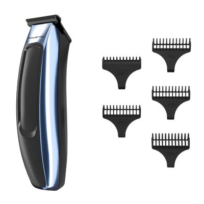 Aparat de tuns pentru contur si detalii Rowenta Barber Experience TN1851E0, lame inox, 6500 rpm, autonomie 90 minute, 0.5 - 5 mm,incarcare rapida, negru & gri
