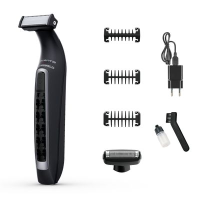 Aparat de tuns, ras si conturat Rowenta X Karl Lagerfeld Forever Sharp TN602LF0, 8000 rpm, lame inox, autonomie 120 minute, negru