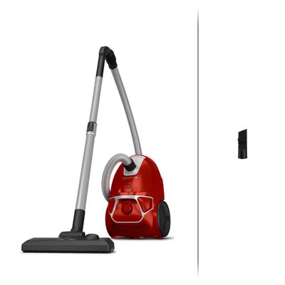 Aspirator cu sac Rowenta Compact Power parquet RO3923EA, 750W, Clasa A, Tub telescopic din metal, Sac Hygiene+, Rosu