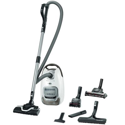 Aspirator cu sac Silence Force Effitech&reg; RO7487EA, motor Effitech, filtrare HEPA, 57 dB(A), alb & gri