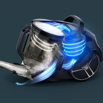 Aspirator fara sac Compact Power XXL RO4B25EA, 900 W, recipient pentru praf 2.5 L, 3 niveluri de filtrare, negru