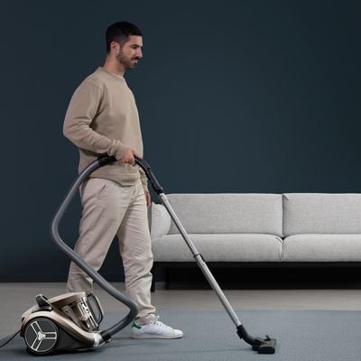 Aspirator fara sac Compact Power XXL RO4B50EA, 900 W, recipient pentru praf 2.5 L, 3 niveluri de filtrare, crem