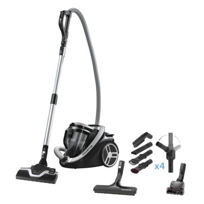 Aspirator fara sac Rowenta Silence Force Cyclonic 5***** RO7689EA, 550 W, Tehnologie Ciclonica, cap de aspirare Power Air, maner Ergo Comfort, capacitate sac 2.5L, lungime cablu 8.4m, Argintiu