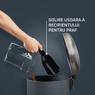 Aspirator fara sac Rowenta Compact Power Cyclonic RO3725EA, 750W, recipient praf 1.5L, 3 niveluri de filtrare, tub metalic telescopic, duza spatii inguste, duza tapiterie, negru