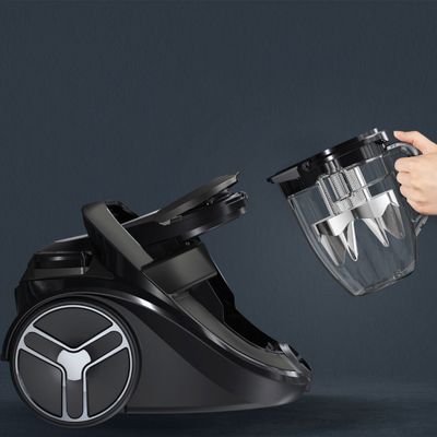 Aspirator fara sac Rowenta Silence Force Cyclonic Effitech® RO7935EA, 500 W, recipient pentru praf 2.5 L, 3 niveluri de filtrare, negru