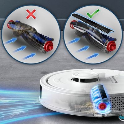 Aspirator robot Rowenta X-Plorer Serie 280 RR88H7E0, putere 8.000 Pa, 120 minute, management harti, statie de incarcare, recipient praf 0.3 L, laser LiDAR 360&deg;, perie anti-incalcire, Wi-Fi, alb