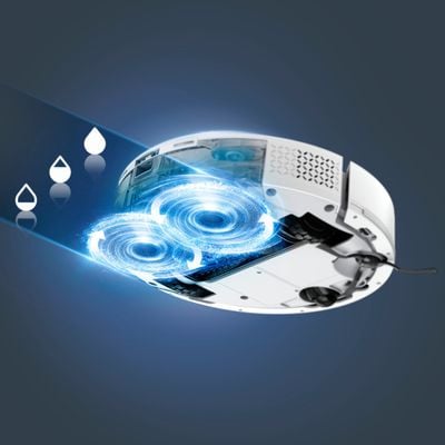 Aspirator robot Rowenta X-Plorer Serie 380+ RR89U7E0, putere 8.000 Pa, 120 minute, 4 trepte putere, management harti, statie de incarcare cu golire automata, recipient praf 0.22 L, laser LiDAR 360&deg;, perie anti-incalcire, Wi-Fi, alb