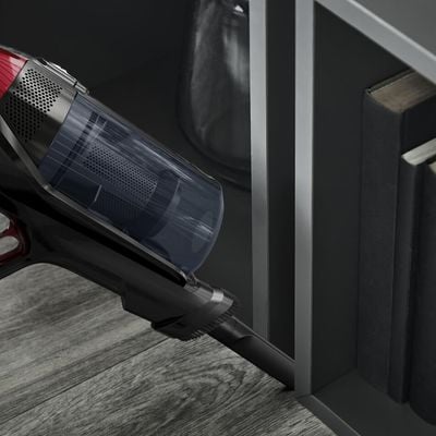 Aspirator vertical Rowenta X-Force Flex 12.60 RH98A7WO, 320W, 25.2V, capacitate praf 0.9L, autonomie 45 minute, perie animal turbo, gri & rosu