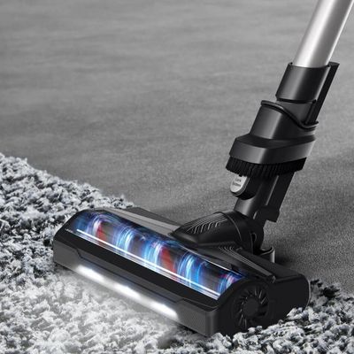 Aspirator vertical Rowenta X-Pert 7.60 RH6A35WO, 140W, autonomie pana la 45 minute, filtrare 99%, recipient de praf 0.44L, perie cu LED, Tehnologie ciclonica, violet & negru