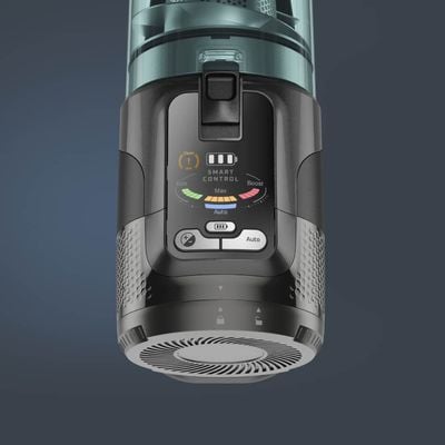 Aspirator vertical Rowenta X-Force Flex 13.60 RH9A32WO, 380W, autonomie 60 min, perie cu LED, panou Smart Control Display, filtrare 99,9%, recipient praf 0.65L, argintiu & verde